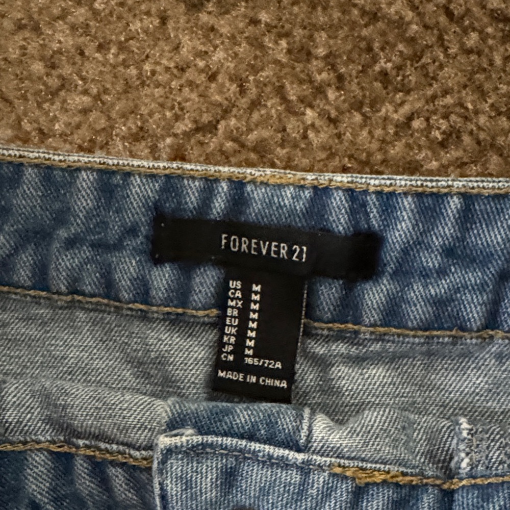 Vintage Denim Button-Front Mini Skirt - Picture 2 of 3